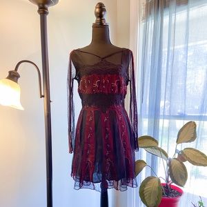 Free People lace paisley embroidered dress